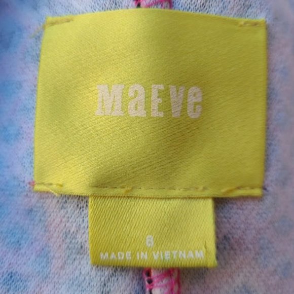 Anthropologie Maeve Colorful Amapolka Printed A-line Pleated Pocket Mini Dress 8 - Picture 7 of 7